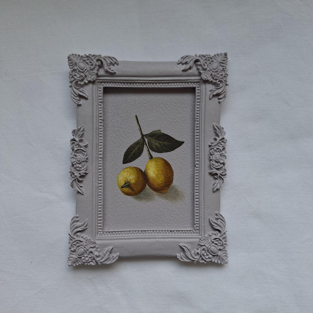 Lemons in a plaster frame