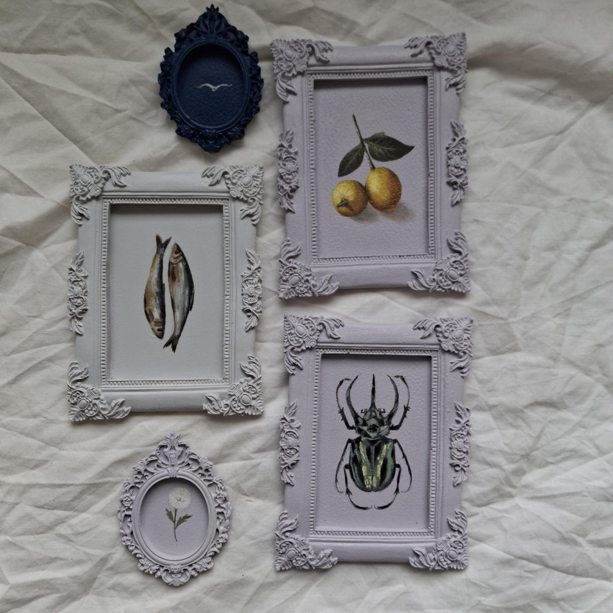 Lemons in a plaster frame